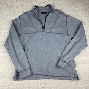 Rodd & Gunn Half Zip Sweater Mens Size L Blue Long Sleeve Pullover Cotton Read*